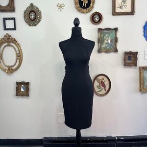 Misha Collection Black Sleeveless Bodycon Dress – Size Small